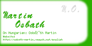 martin osbath business card